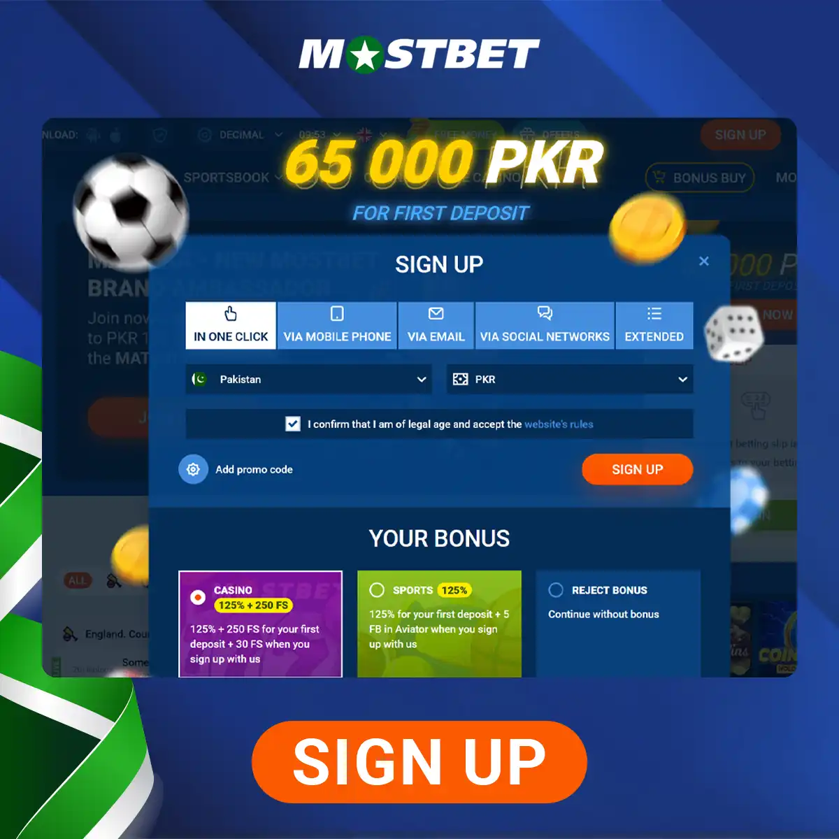 Registration on the Mostbet Pakistan platform