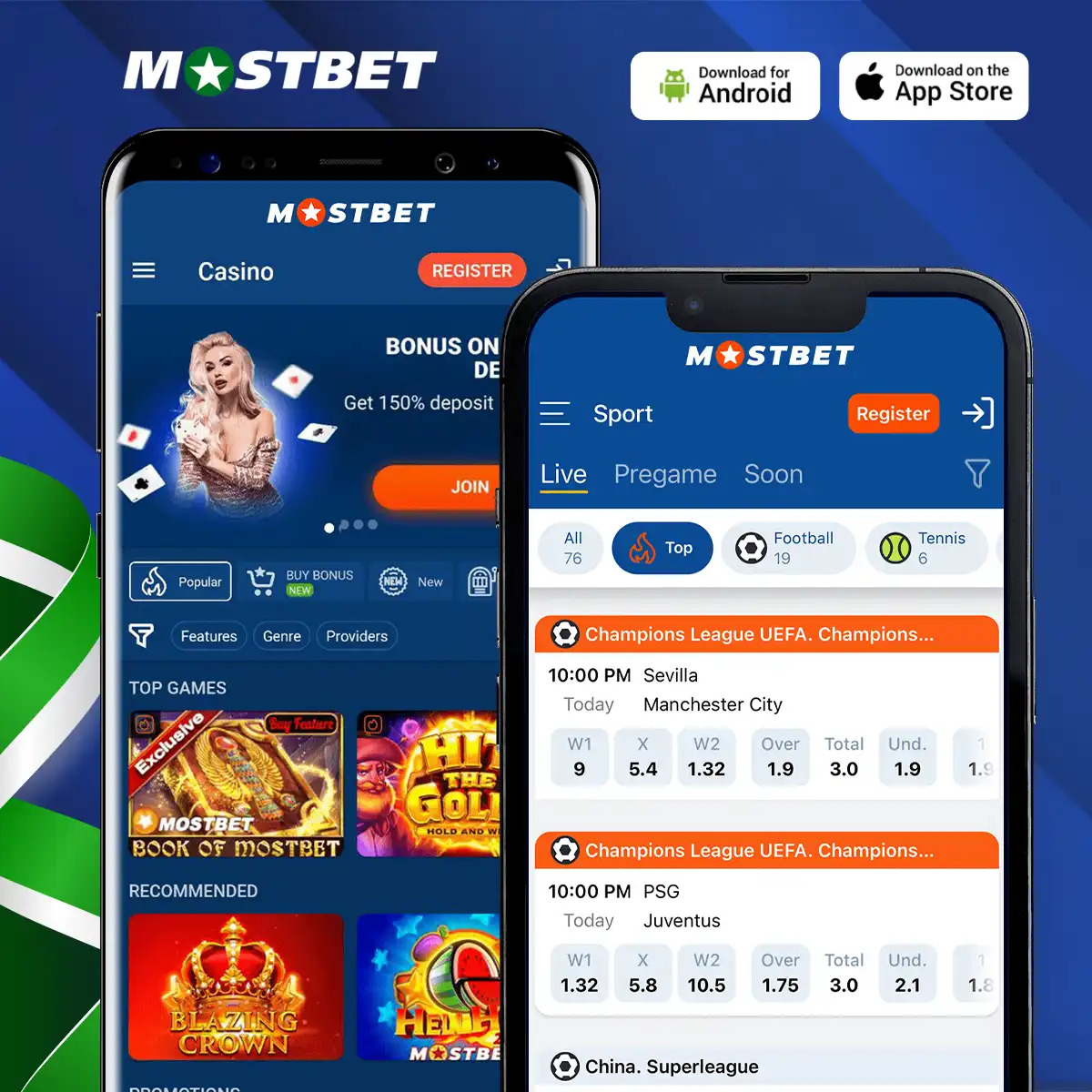 Mostbet app available on Android and iOS