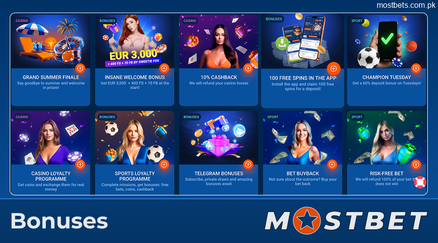 Mostbet PK bonuses and promotions in PKR