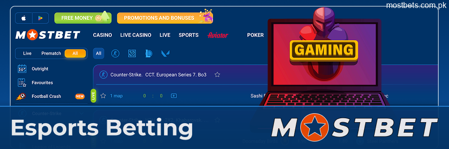Mostbet esports betting on CS2, Dota 2, and LoL