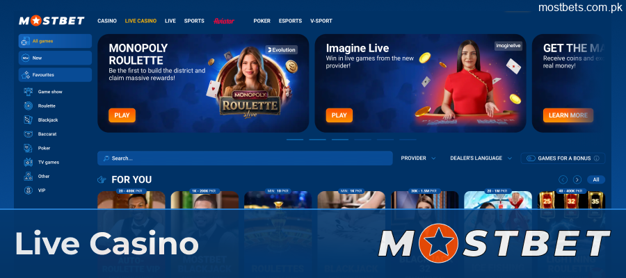 Mostbet live dealer roulette and blackjack