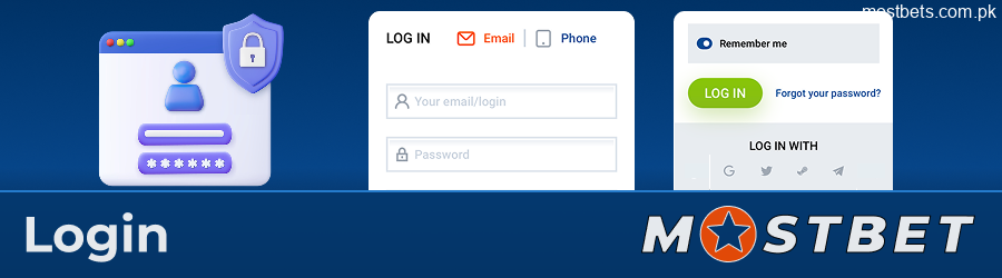 Mostbet PK login with email or phone and password